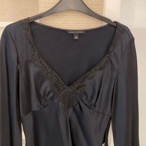 Black silk blouse